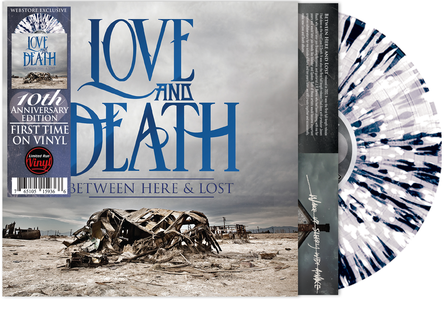 Love and Death - Between Here and Lost (Clear Splatter Vinyl / 10th An –  Memento Mori Label Group, image size:1545x1137